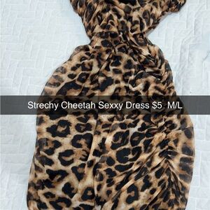 Leopard Print Stretchy Dress
